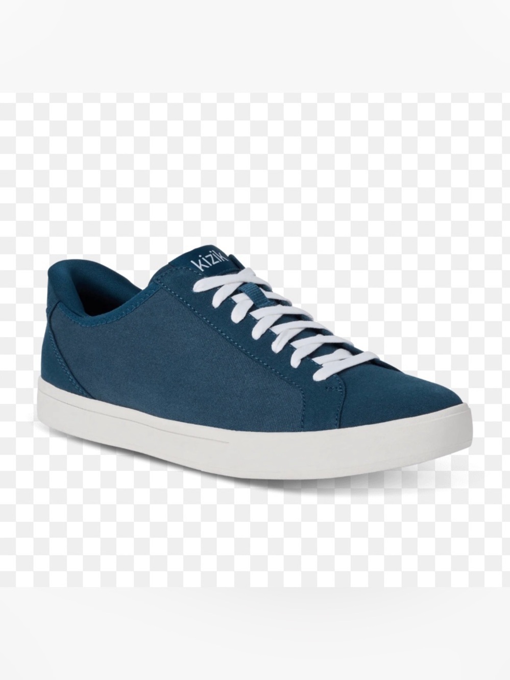 Men's Blue Canvas Low-Top Sneakers with White Sole-size 6.5, women’s 8 wide